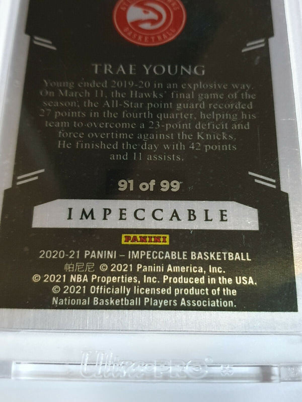 2020 Impeccable Trae Young #15 STAINLESS STARS /99 - Ready to Grade