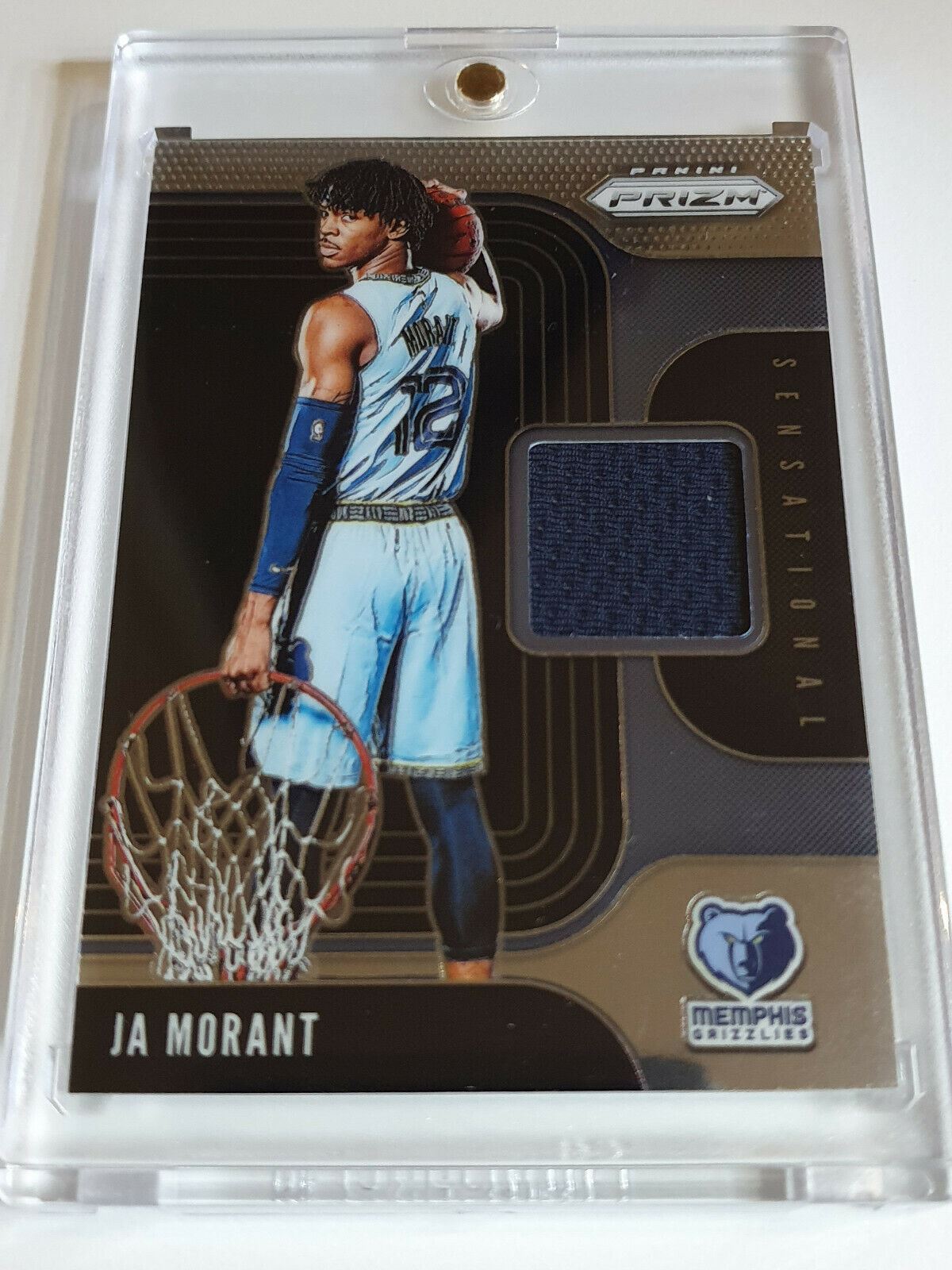  2019 Panini Prizm Ja Morant Rookie Game Worn Jersey