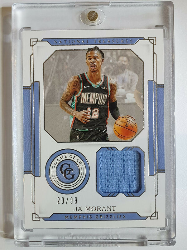 2020 National Treasures Ja Morant #PATCH /99 Game Gear Worn Jersey - Rare