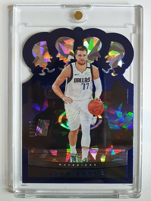 2020 Crown Royale Luka Doncic #43 Die Cut CRYSTAL BLUE /99 - Ready for Grading