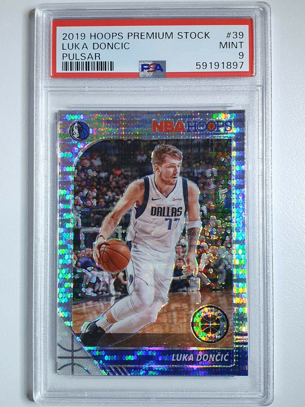 2019 Hoops Premium Stock Luka Doncic #39 PULSAR HOLO - PSA 9