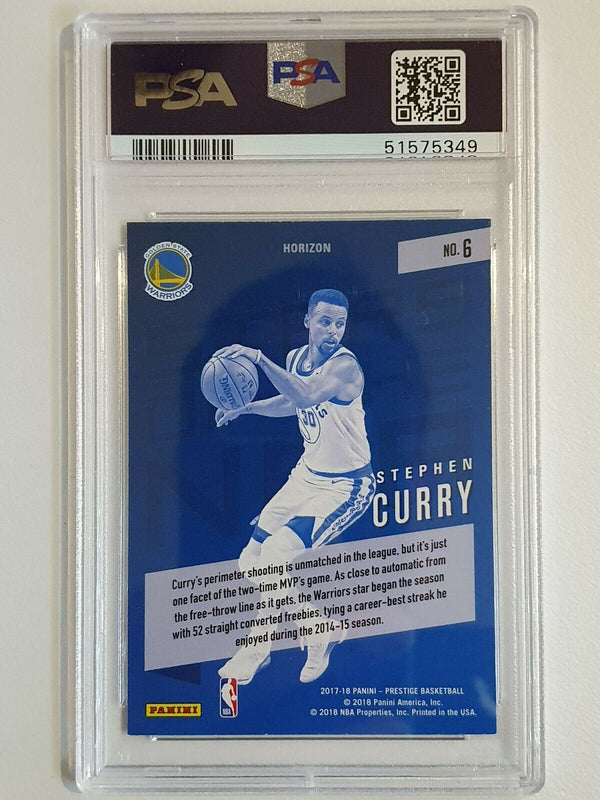 2017 Panini Prestige Stephen Curry #6 HORIZON Prizm - PSA 9 (POP 3 None Higher)