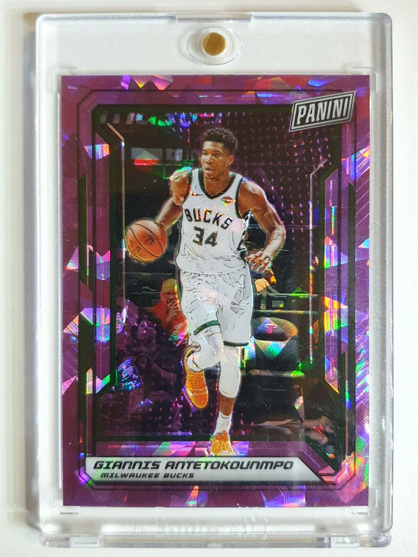 2019 Panini Giannis Antetokounmpo #35 PURPLE ICE /99 - Ready to Grade