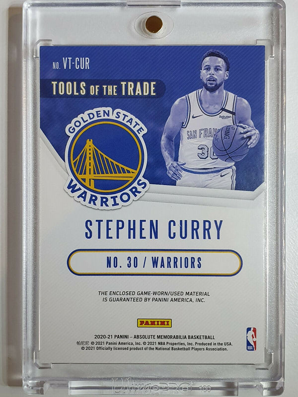 2020 Absolute Stephen Curry DUAL PATCH Game Worn Jersey - Ready for Grading