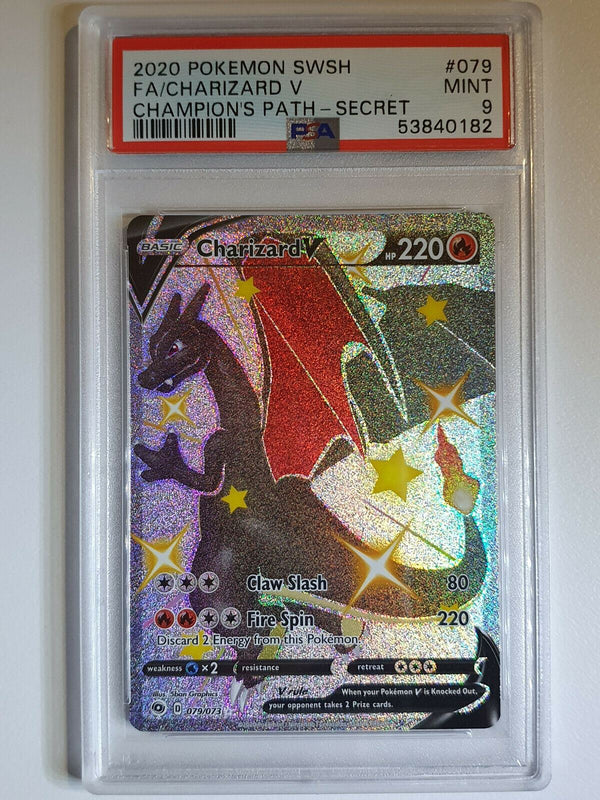 Pokemon Charizard V 079/073 Full Art Champion's Path Secret - PSA 9