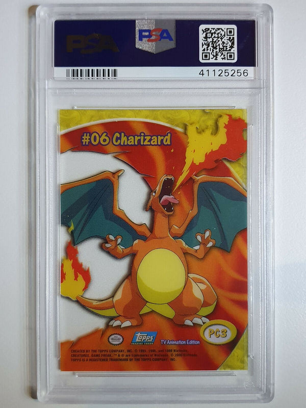 2000 Topps Pokemon Charizard #PC3 TV Animation CLEAR Plastic Cards - PSA 9