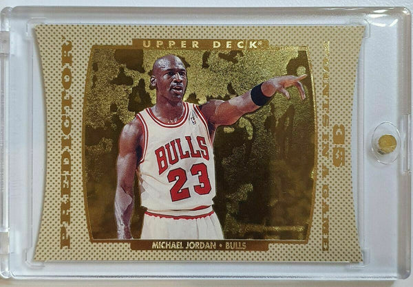 1997 UD Michael Jordan Predictor #P2 GOLD FOIL Die-Cut Insert - Ready to Grade