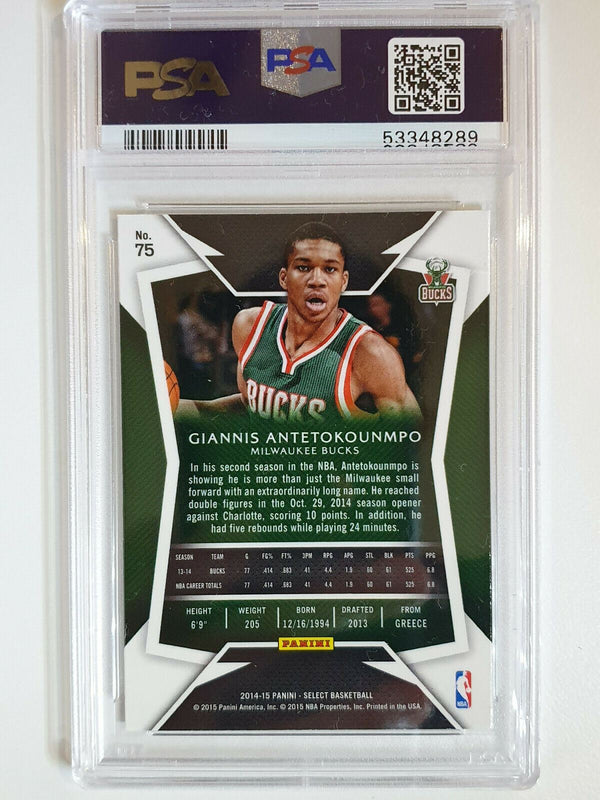 2014 Panini Select Giannis Antetokounmpo #75 - PSA 10 (GEM & LOW POP)