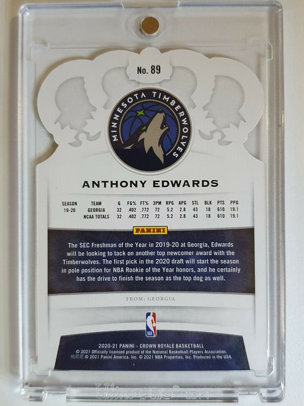 2020 Crown Royale Anthony Edwards Rookie #89 BRONZE CRACKED ICE - Ready to Grade