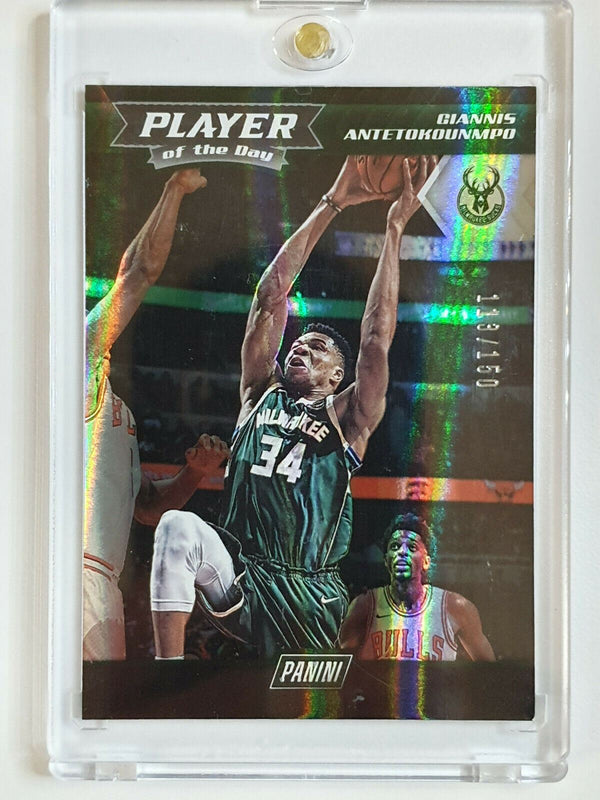 2017 Panini Giannis Antetokounmpo #Player of the Day HOLO /150 - Ready to Grade