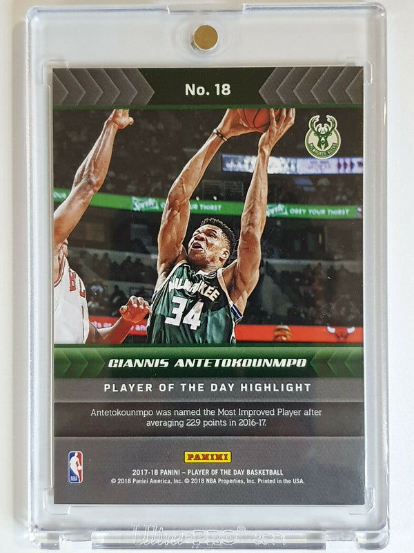 2017 Panini Giannis Antetokounmpo #Player of the Day HOLO /150 - Ready to Grade