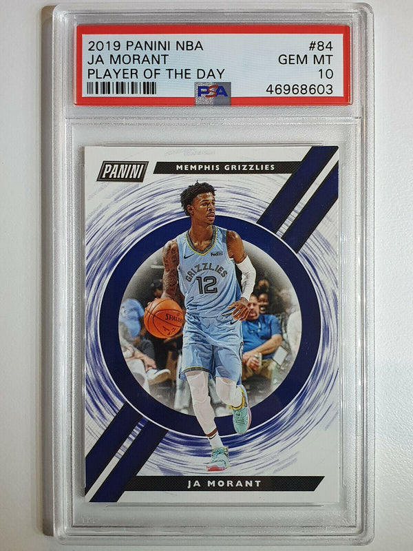 2019 Panini NBA Ja Morant Rookie #84 Player of the Day RC - PSA 10