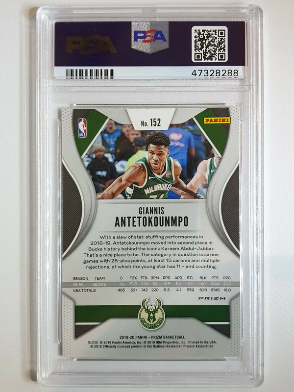 2019 Prizm Giannis Antetokounmpo #152 RED WHITE BLUE Prizm - PSA 9