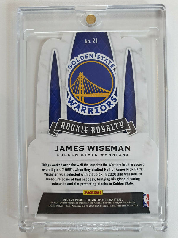 2020 Crown Royale James Wiseman #21 RUBY RED Rookie Royalty - Ready to Grade