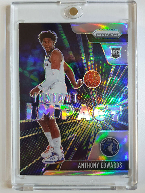 2020 Prizm Anthony Edwards #1 Instant Impact SILVER HOLO - Ready to Grade