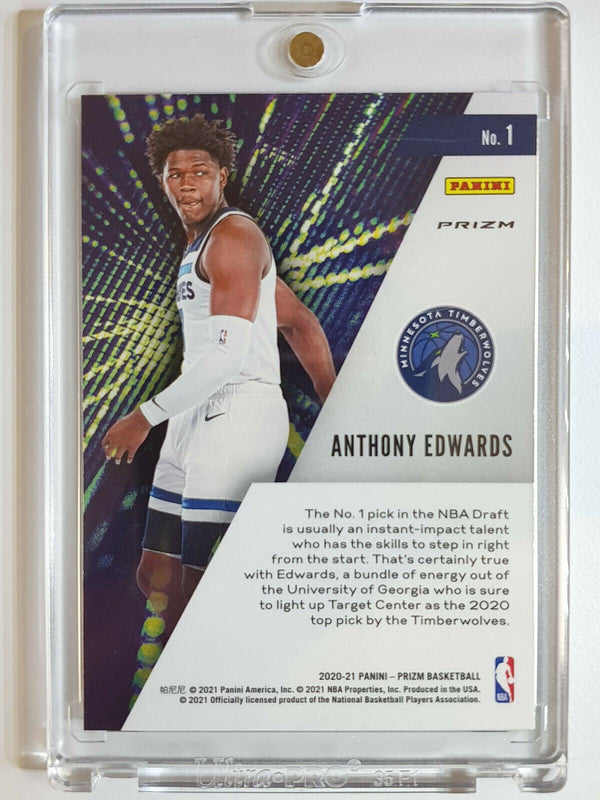 2020 Prizm Anthony Edwards #1 Instant Impact SILVER HOLO - Ready to Grade