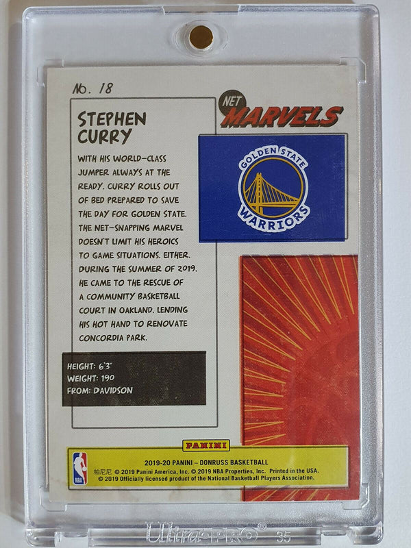 2019 Panini Donruss Stephen Curry #18 NET MARVELS - Ready for Grading