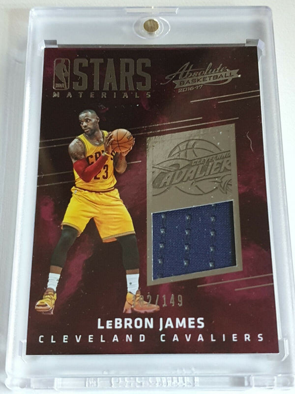 2016 Absolute Lebron James #PATCH RED /149 Game Worn Jersey - Ready to Grade