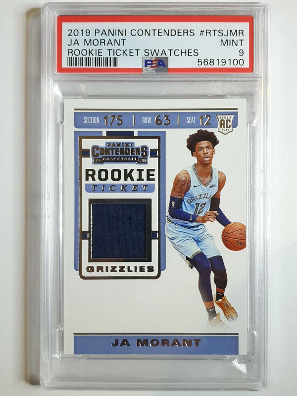 2019 Contenders Ja Morant Rookie Swatches #Patch Player Worn - PSA 9