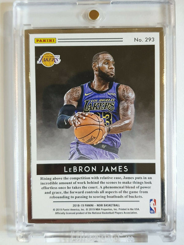 2018 Panini Noir Lebron James #293 Vintage Art SILVER METAL FRAME /25 - GEM