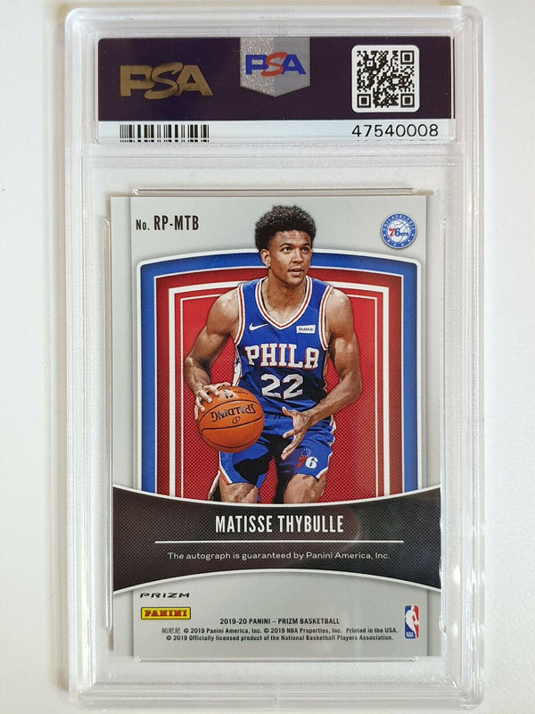 2019 Prizm Matisse Thybulle Rookie Auto #RPMTB ORANGE CRACKED ICE - PSA 9