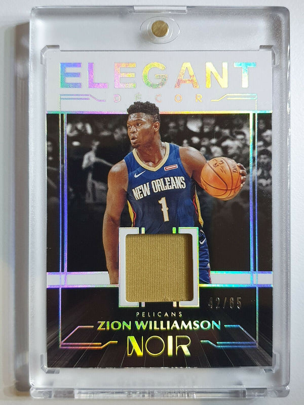 2020 Panini Noir Zion Williamson #293 ROOKIE PATCH Game Worn /65 - GEM