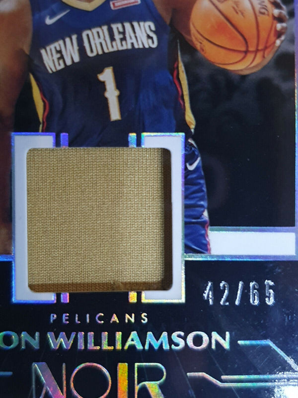 2020 Panini Noir Zion Williamson #293 ROOKIE PATCH Game Worn /65 - GEM