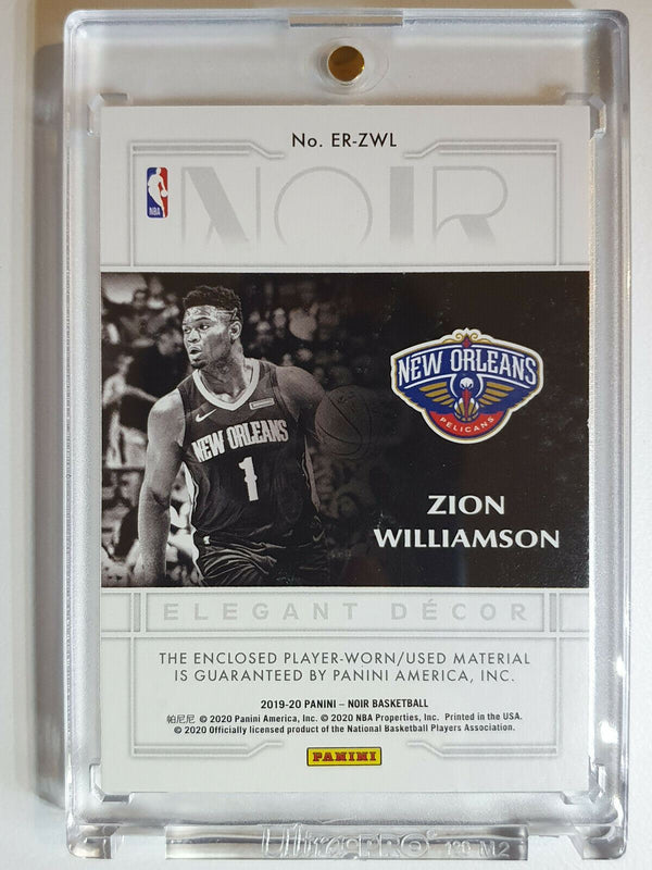 2020 Panini Noir Zion Williamson #293 ROOKIE PATCH Game Worn /65 - GEM