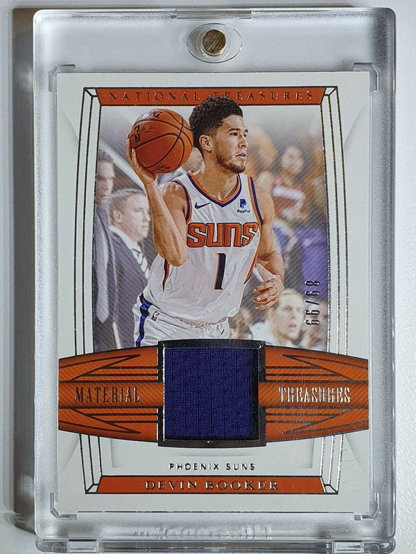 2019 National Treasures Devin Booker #PATCH /99 Game Worn Jersey