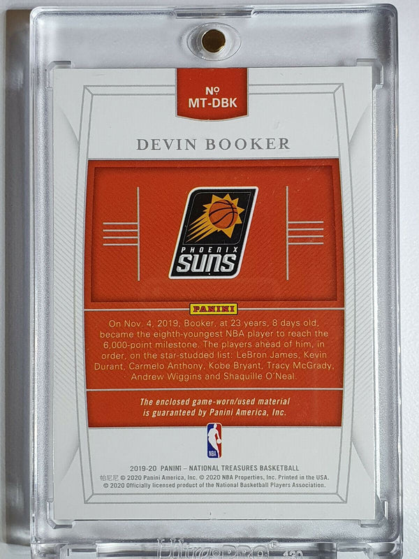 2019 National Treasures Devin Booker #PATCH /99 Game Worn Jersey