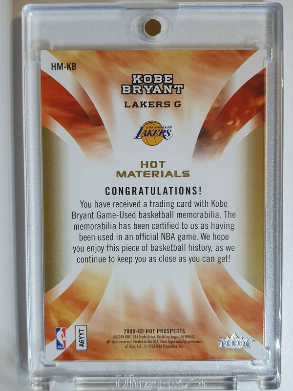 2008 Fleer Kobe Bryant #Patch Game Worn Jersey - Ready to Grade