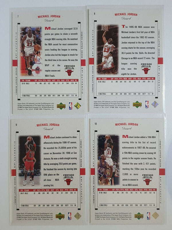 1998 Upper Deck Michael Jordan SP AUTHENTIC LOT OF 10 (Set) - Ready to Grade