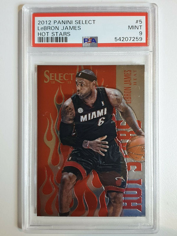 2012 Panini Select Lebron James #5 HOT STARS - PSA 9 (POP 13)