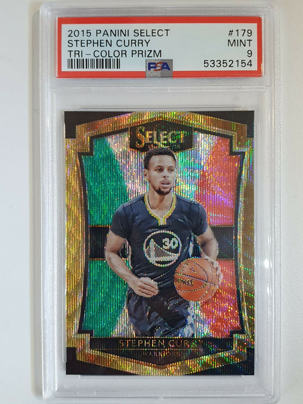 2015 Panini Select Stephen Curry #179 TRI COLOR Prizm - PSA 9 (POP 6)