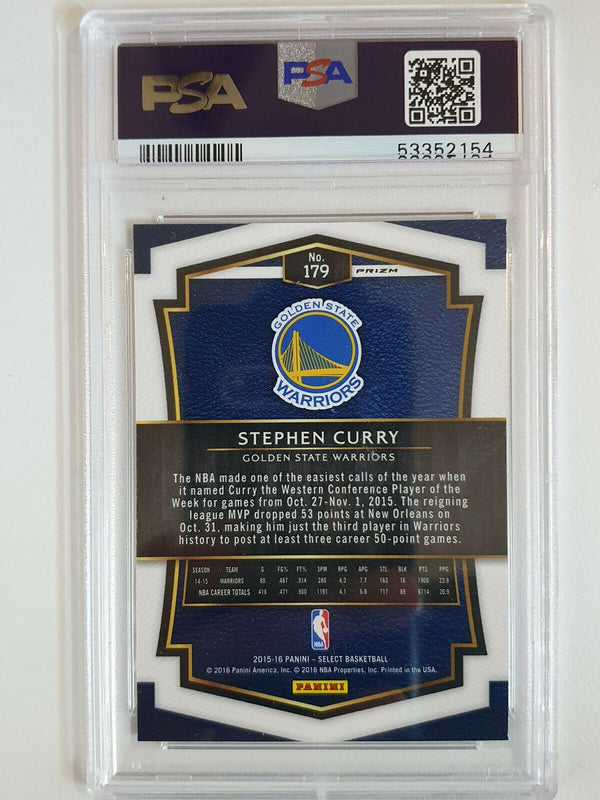 2015 Panini Select Stephen Curry #179 TRI COLOR Prizm - PSA 9 (POP 6)