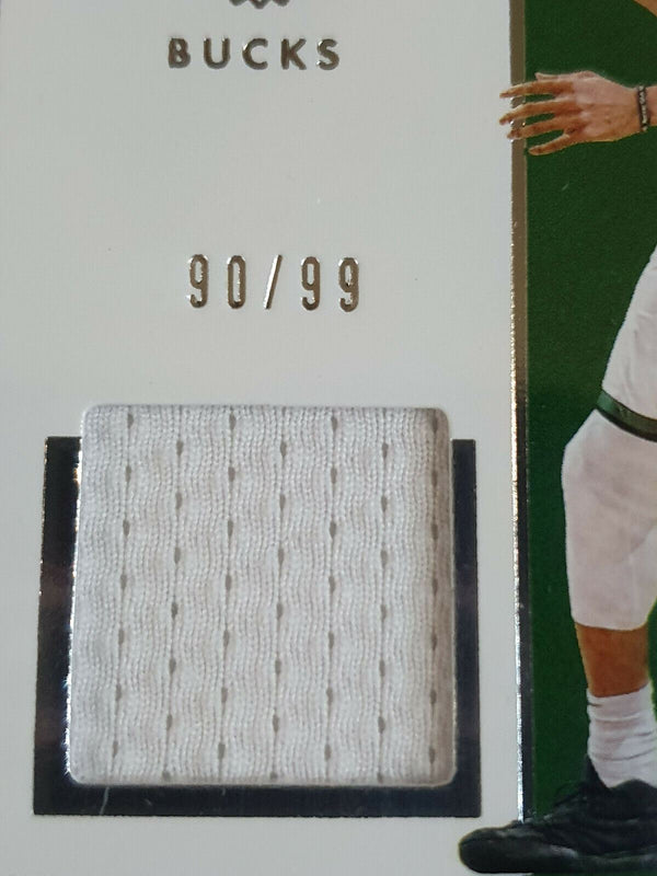 2019 Encased Giannis Antetokounmpo #PATCH /99 Game Worn Jersey