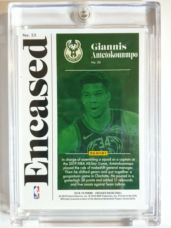 2018 Encased Giannis Antetokounmpo #25 SILVER FOIL /99 - Ready to Grade