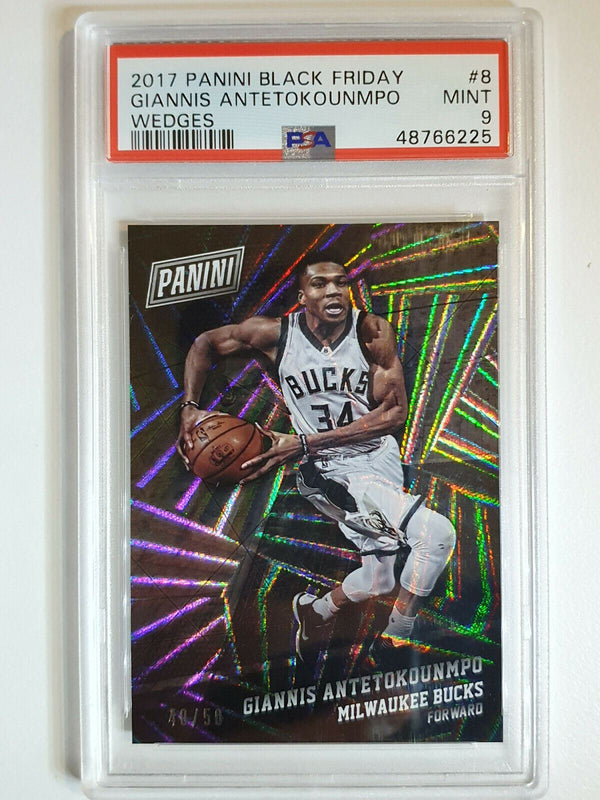 2017 Panini Giannis Antetokounmpo #8 SONIC WEDGES /50 - PSA 9 (POP 3)