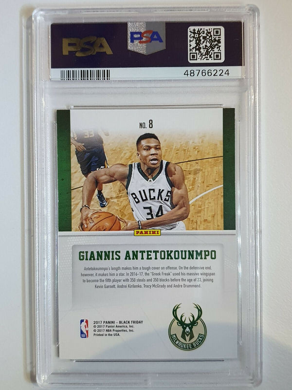 2017 Panini Giannis Antetokounmpo #8 SONIC WEDGES /50 - PSA 9 (POP 3)