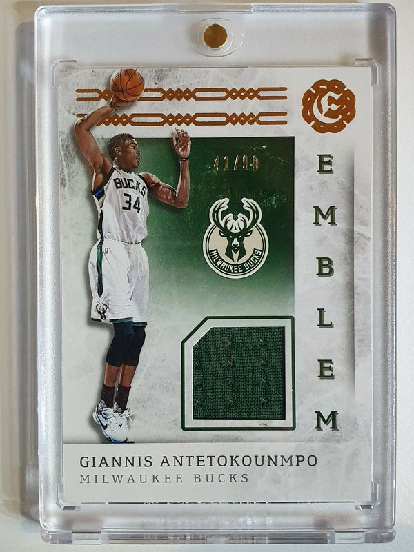 2016 Excalibur Giannis Antetokounmpo #PATCH /99 Game Worn Jersey