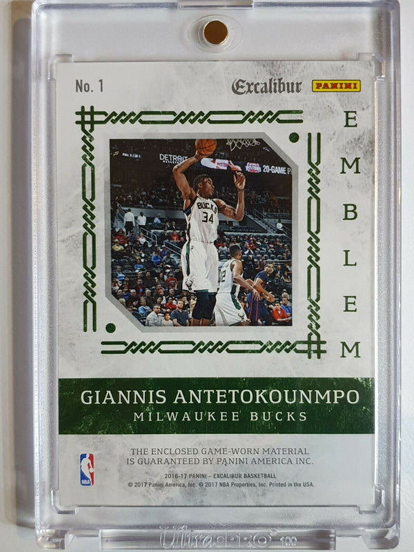 2016 Excalibur Giannis Antetokounmpo #PATCH /99 Game Worn Jersey