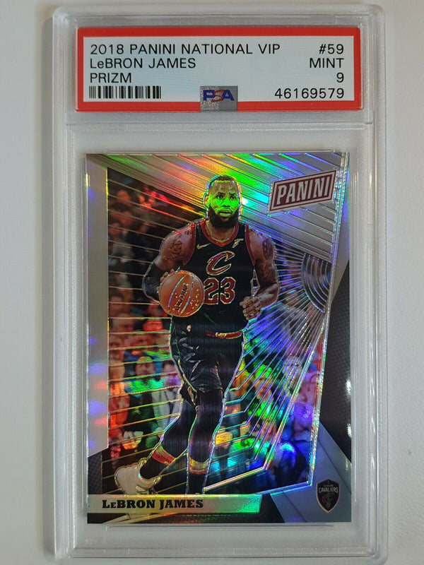 2018 Panini National Lebron James #VIP SILVER Prizm /99 - PSA 9 (POP 6)