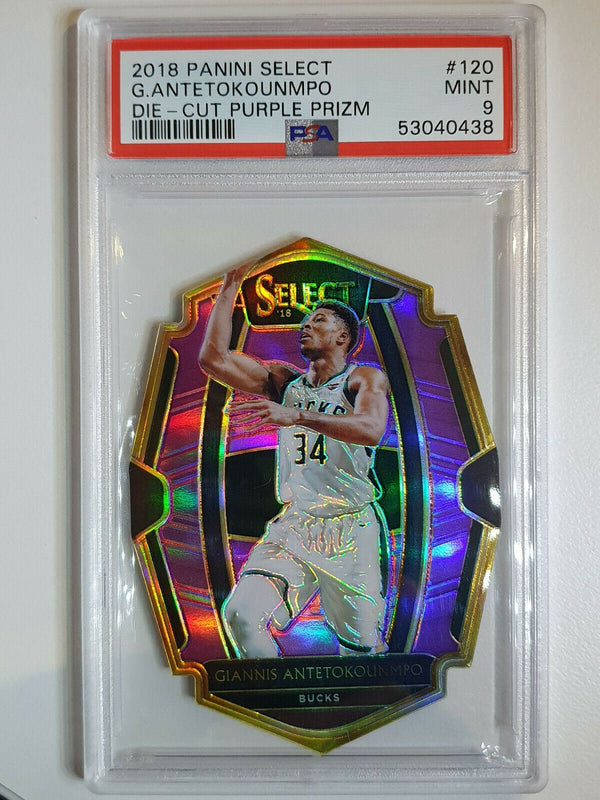 2018 Select Giannis Antetokounmpo #120 PURPLE Prizm /99 - PSA 9 (POP 6)