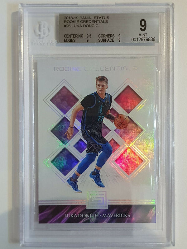 2018-19 Panini Status Luka Doncic #26 Rookie Credentials - BGS 9