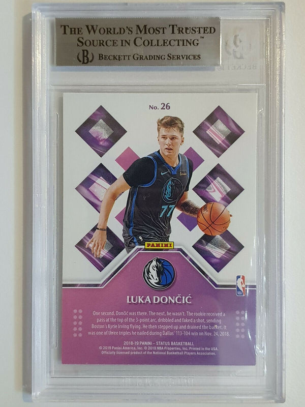 2018-19 Panini Status Luka Doncic #26 Rookie Credentials - BGS 9