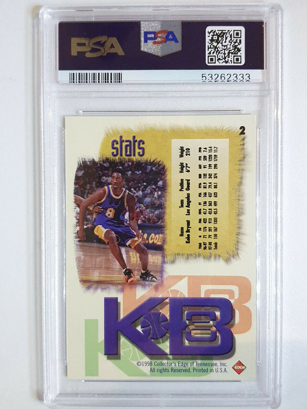 1998 Collector's Edge Kobe Bryant #2 SILVER HOLO - PSA 9 (POP 2)