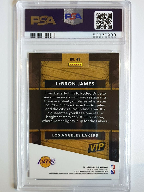 2019 Panini National Lebron James #43 GOLD PARTY - PSA 9 (POP 16)