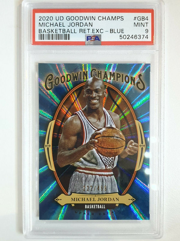 2020 Upper Deck Michael Jordan #GB4 Champions BLUE /499 - PSA 9 (POP 6)