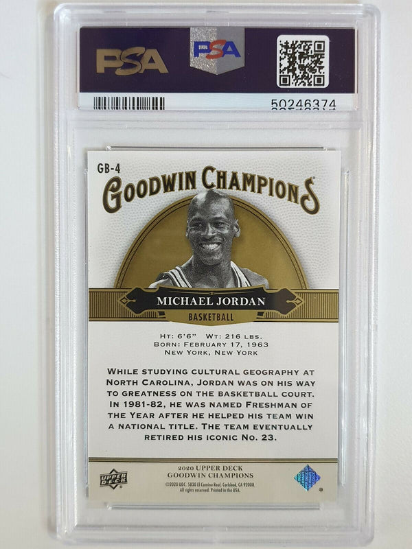 2020 Upper Deck Michael Jordan #GB4 Champions BLUE /499 - PSA 9 (POP 6)