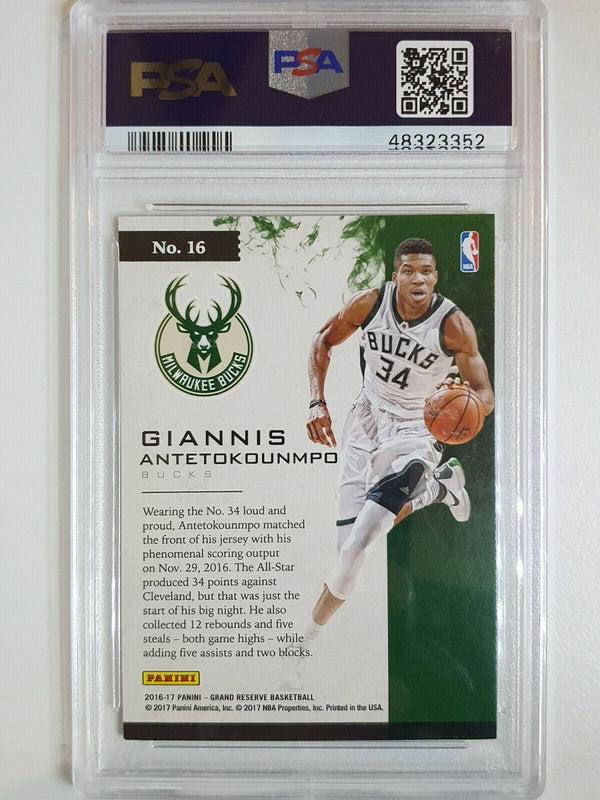 2016 Grand Reserve Giannis Antetokounmpo #16 HOLO FOIL - PSA 9 (POP 2)